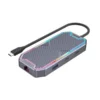 תחנת עגינה אוניברסלית USB C כולל תאורת RGB