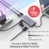 ⁦תחנת עגינה אוניברסלית USB C כולל מסך כפול ורשת⁩ – תמונה ⁦4⁩
