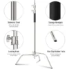 ⁦מעמד תאורה רפלקטור ברזל 330 ס”מ NEEWER Steel C Stand⁩ – תמונה ⁦5⁩