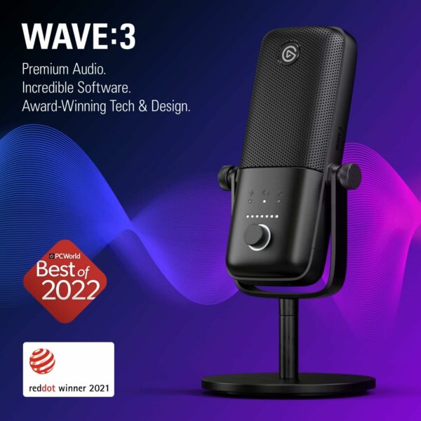 ⁦מיקרופון קונדנסר Elgato Wave 3⁩ – תמונה ⁦6⁩