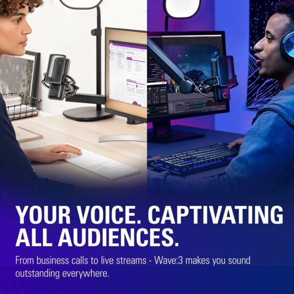 ⁦מיקרופון קונדנסר Elgato Wave 3⁩ – תמונה ⁦5⁩