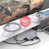 ⁦תחנת עגינה אוניברסלית USB C כולל מסך כפול ורשת⁩ – תמונה ⁦2⁩