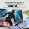 ⁦תחנת עגינה אוניברסלית USB C כולל מסך כפול ורשת⁩ – תמונה ⁦3⁩