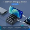⁦עמדת טעינה 4X לטעינת סמארטפונים וטאבלטים ORICO 4 Port USB Charger⁩ – תמונה ⁦2⁩