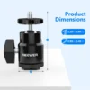 ⁦ראש כדורי למצלמה NEEWER Mini Ball Head with Cold Shoe⁩ – תמונה ⁦2⁩