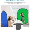 ⁦רקע מסך ירוק מתקפל Neewer Chromakey Green / Blue Backdrop⁩ – תמונה ⁦2⁩