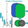 ⁦רקע מסך ירוק מתקפל Neewer Chromakey Green / Blue Backdrop⁩ – תמונה ⁦4⁩