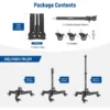 ⁦זוג מעמדי תאורה נמוכים NEEWER 2 Low Light Stands with Wheels⁩ – תמונה ⁦5⁩