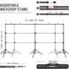 ⁦מתקן לתליית רקעים NEEWER Backdrop Stand Heavy Duty 2.8x6m⁩ – תמונה ⁦4⁩
