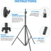 ⁦מעמד תאורה 300 ס”מ NEEWER Light Stand⁩ – תמונה ⁦2⁩
