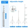 ⁦מעמד תאורה מפלדת אל חלד NEEWER Stainless Steel Light Stand⁩ – תמונה ⁦2⁩