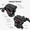 ⁦ראש חצובה וידאו ידית טלסקופית NEEWER Video Head Telescopic Handle⁩ – תמונה ⁦3⁩