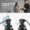 ⁦חצובת וידאו מקצועית 187 NEEWER Pro Video Tripod with Fluid Head⁩ – תמונה ⁦5⁩