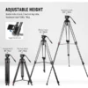 ⁦חצובת וידאו מקצועית 187 NEEWER Pro Video Tripod with Fluid Head⁩ – תמונה ⁦3⁩