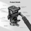 ⁦ראש חצובה איזון NEEWER Tripod Fluid Head with Leveling⁩ – תמונה ⁦4⁩