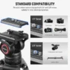 ⁦חצובת וידאו מקצועית 187 NEEWER Pro Video Tripod with Fluid Head⁩ – תמונה ⁦4⁩