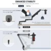 ⁦זרוע מיקרופון שולחן תלת מפרקי NEEWER Low Profile Mic Arm⁩ – תמונה ⁦5⁩