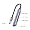 ⁦מפצל 4 פורט USB-A בחיבור USB-A⁩ – תמונה ⁦3⁩