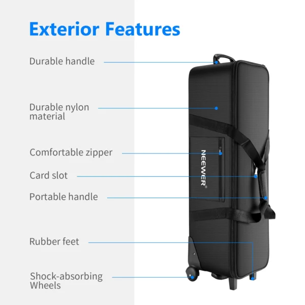 ⁦תיק נשיאה על גלגלים לציוד צילום Neewer NW-B01 Trolley Case⁩ – תמונה ⁦3⁩