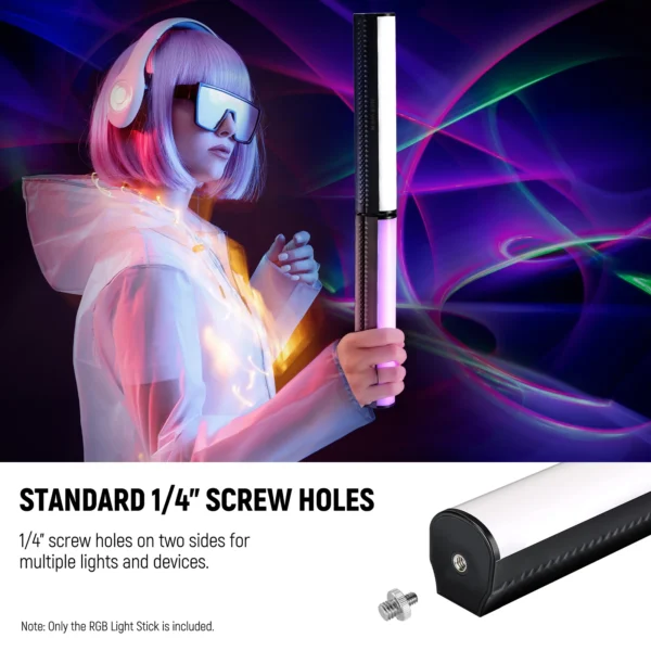 ⁦מקל תאורה חכם עם שליטה באפליקציה Neewer TL21C LED Light Wa⁩ – תמונה ⁦4⁩