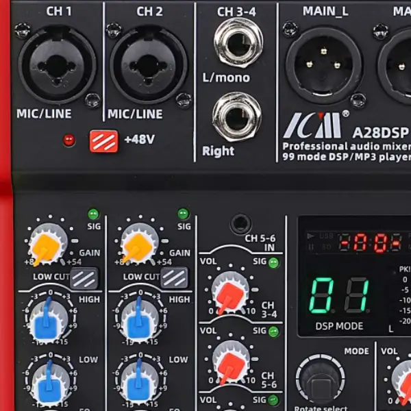 מיקסר / כרטיס קול Mixer Audio Interface A28DSP – תמונה 3
