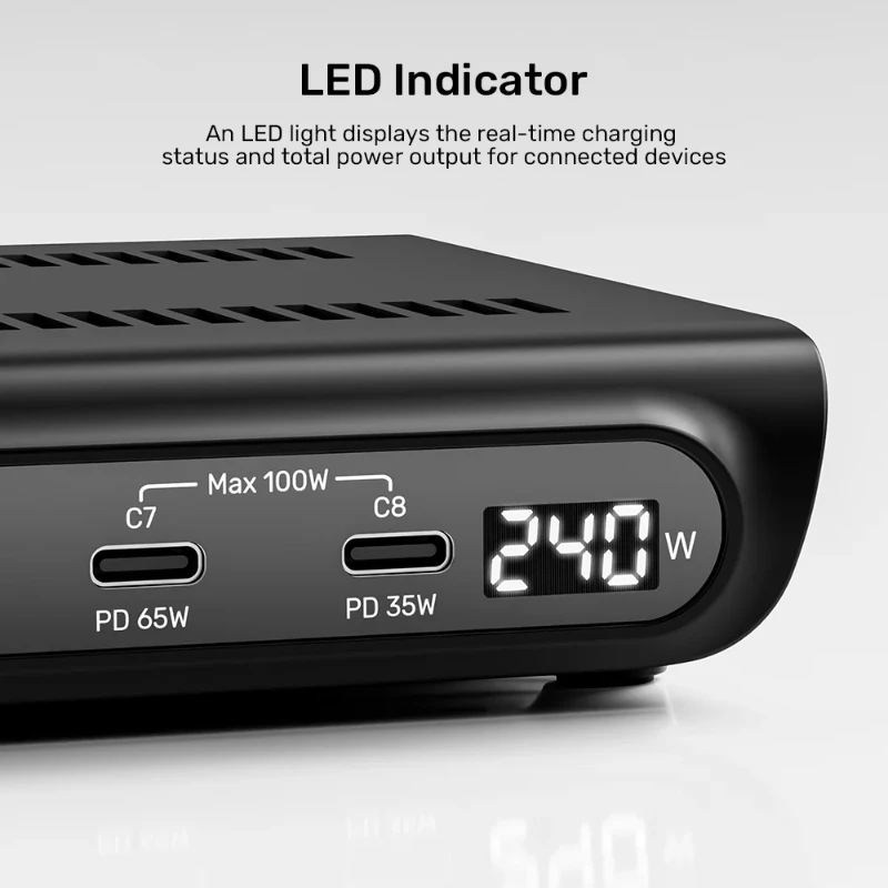 ⁦עמדת טעינה חכמה Unitek 10 Port 240W⁩ – תמונה ⁦3⁩